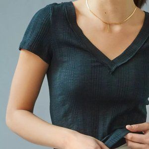Pilcro by Anthropologie Sustainable Double-V Tee